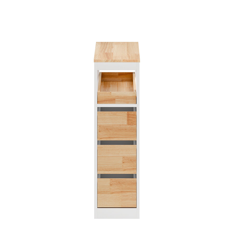 SoBuy Mobiletto de baño salvaspacio BZR54-IV-WN