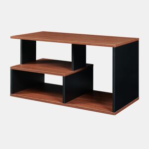 Mesa de centro Trond con compartimentos 80x40x42 cm PretoNogueira en.casa