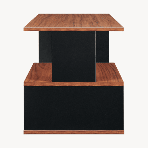 Mesa de centro Trond con compartimentos 80x40x42 cm PretoNogueira en.casa Mesa de centro Trond con compartimentos 80x40x42 cm PretoNogueira en.casa