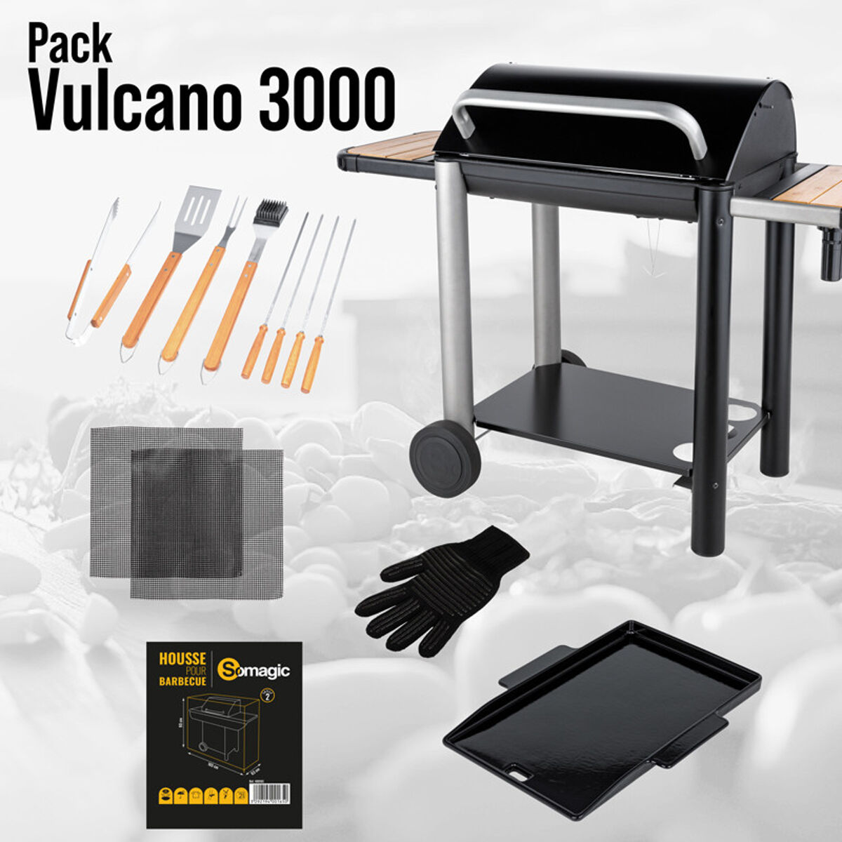 Pack barbacoa Vulcano 3000