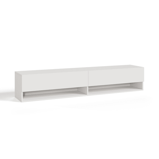 Móvel baixo para televisão suspenso Halmstad 2 portas 160x31x30 cm - Branco en.casa