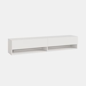 Móvel baixo para televisão suspenso Halmstad 2 portas 160x31x30 cm - Branco en.casa