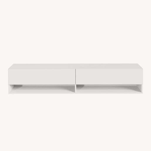 Móvel baixo para televisão suspenso Halmstad 2 portas 160x31x30 cm - Branco en.casa