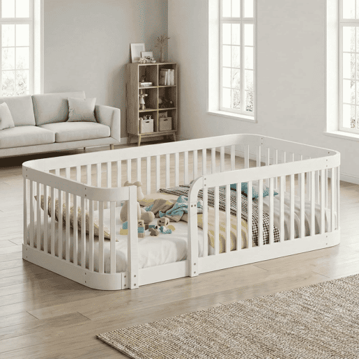 Parque infantil modular para bebés 140 x 200 cm - distância segura entre as barras de 7 cm, bordas arredondadas, design anti-encravamento no chão, utilização versátil em casa e com animais de estimação - branco Parque infantil modular para bebés 140 x 200 cm - distância segura entre as barras de 7 cm, bordas arredondadas, design anti-encravamento no chão, utilização versátil em casa e com animais de estimação - branco