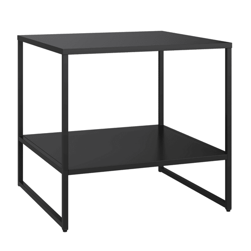 Mesa auxiliar Salsnes com prateleira aço 53x51x51 cm Preto en.casa Mesa auxiliar Salsnes com prateleira aço 53x51x51 cm Preto en.casa