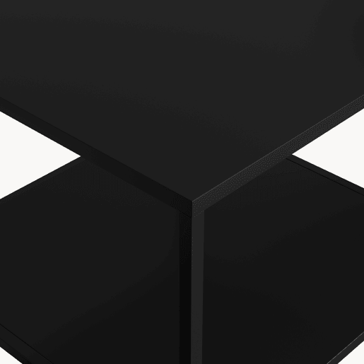 Mesa auxiliar Salsnes com prateleira aço 53x51x51 cm Preto en.casa Mesa auxiliar Salsnes com prateleira aço 53x51x51 cm Preto en.casa