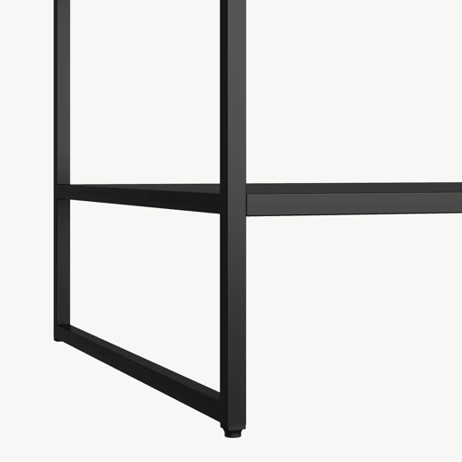 Mesa auxiliar Salsnes com prateleira aço 53x51x51 cm Preto en.casa Mesa auxiliar Salsnes com prateleira aço 53x51x51 cm Preto en.casa