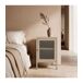 Mesita de noche Felix con puerta diseño industrial moderno 40 Mesita de noche Felix con puerta diseño industrial moderno 40 Beige