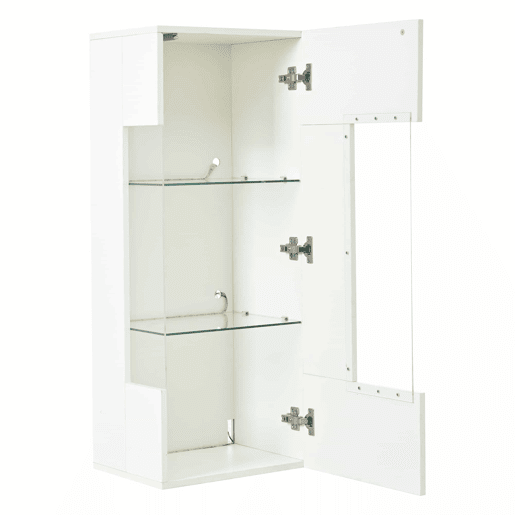 Conjunto de móveis para TV de 3 peças - Conjunto de sala com LED, portas acrílicas, branco Conjunto de móveis para TV de 3 peças - Conjunto de sala com LED, portas acrílicas, branco