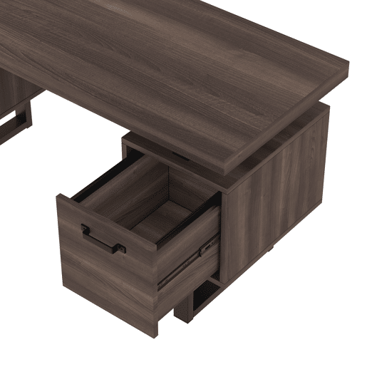 MEUBLES COSY Secretária de Escritório Mesa de Computador Estilo Moderno com 3 Gavetas de Armazenamento e Pernas de Metal para Estudo Casa 135x54cm Cor Castanho Escuro e Preto MEUBLES COSY Secretária de Escritório Mesa de Computador Estilo Moderno com 3 Gavetas de Armazenamento e Pernas de Metal para Estudo Casa 135x54cm Cor Castanho Escuro e Preto