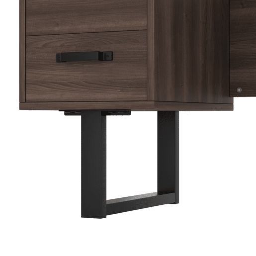 MEUBLES COSY Secretária de Escritório Mesa de Computador Estilo Moderno com 3 Gavetas de Armazenamento e Pernas de Metal para Estudo Casa 135x54cm Cor Castanho Escuro e Preto MEUBLES COSY Secretária de Escritório Mesa de Computador Estilo Moderno com 3 Gavetas de Armazenamento e Pernas de Metal para Estudo Casa 135x54cm Cor Castanho Escuro e Preto