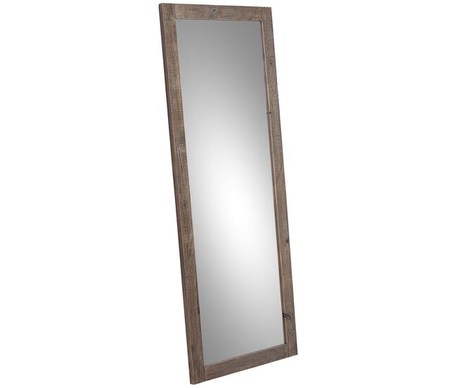 Espejo rectangular de madera marrón 70x3x180h cm