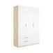 Armario ropero 3 puertas 2 cajones para dormitorio moderno 136 Armario ropero 3 puertas 2 cajones para dormitorio moderno 136 Blanco
