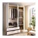 Armario ropero 3 puertas 2 cajones para dormitorio moderno 136 Armario ropero 3 puertas 2 cajones para dormitorio moderno 136 Blanco