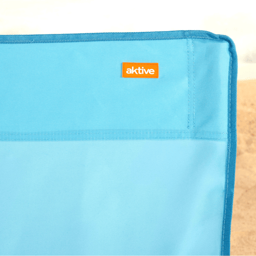 Pack 2 cadeiras de praia fixas e baixas, 50x49x66 cm, azuis