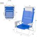 Aktive - Silla plegable aluminio y textileno con asa de hombro Aktive - Silla plegable aluminio y textileno con asa de hombro Azul