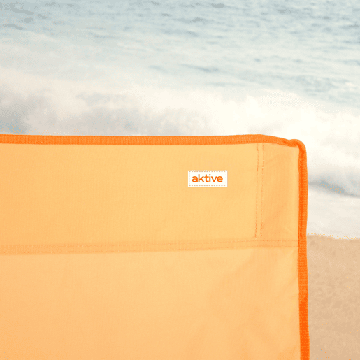 Pack 2 cadeiras de praia fixas e baixas, 50x49x66 cm, laranja