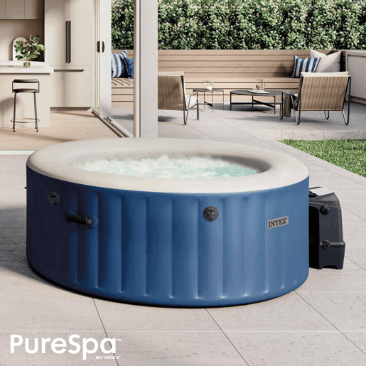 INTEX Spa inflável para 2 a 4 pessoas com massagem de bolhas, azul