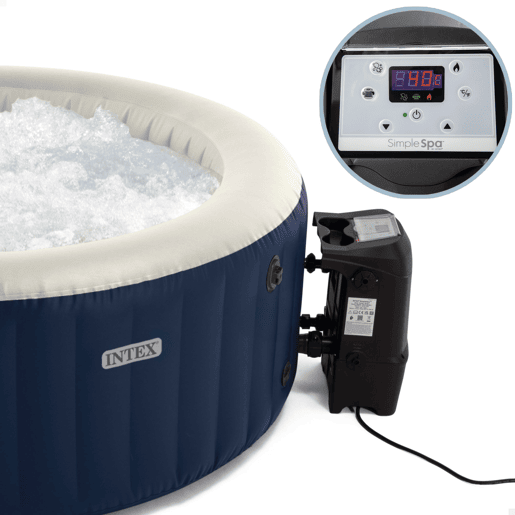 INTEX Spa inflável para 2 a 4 pessoas com massagem de bolhas, azul