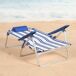 Aktive - Pack 2 sillas playa plegables aluminio 6 posiciones Aktive - Pack 2 sillas playa plegables aluminio 6 posiciones Azul
