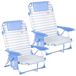 Aktive - Pack 2 sillas playa plegable aluminio 4 posiciones Aktive - Pack 2 sillas playa plegable aluminio 4 posiciones Azul Claro