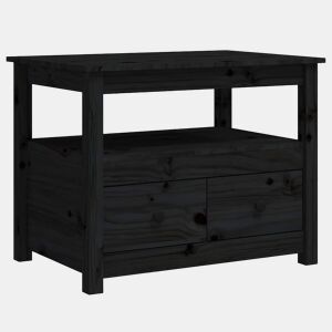 Mesa de Centro, Mesa baixa, 71x49x55 cm pinho maciço preto