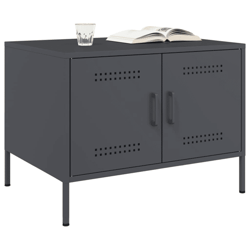 Mesa de Centro, Mesa baixa, 68x50x50,5 cm aço antracite