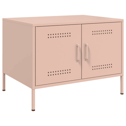 Mesa de Centro, Mesa baixa, 68x50x50,5 cm aço rosa Mesa de Centro, Mesa baixa, 68x50x50,5 cm aço rosa