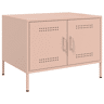 Mesa de Centro, Mesa baixa, 68x50x50,5 cm aço rosa