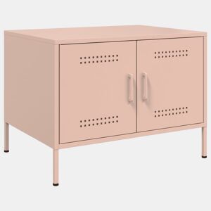 Mesa de Centro, Mesa baixa, 68x50x50,5 cm aço rosa