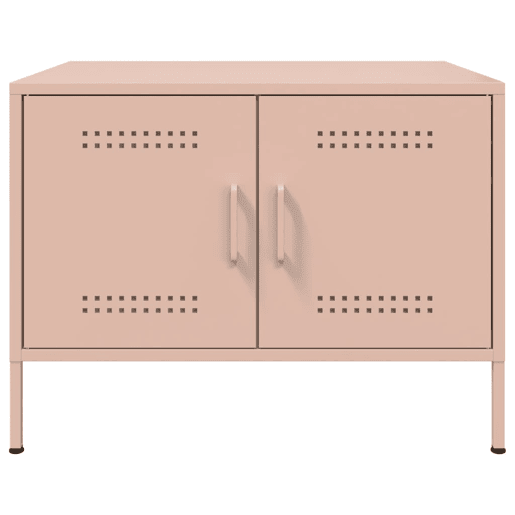 Mesa de Centro, Mesa baixa, 68x50x50,5 cm aço rosa Mesa de Centro, Mesa baixa, 68x50x50,5 cm aço rosa