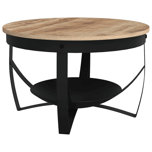 Mesa de Centro, Mesa baixa, Ø68x43 cm madeira de mangueira áspera