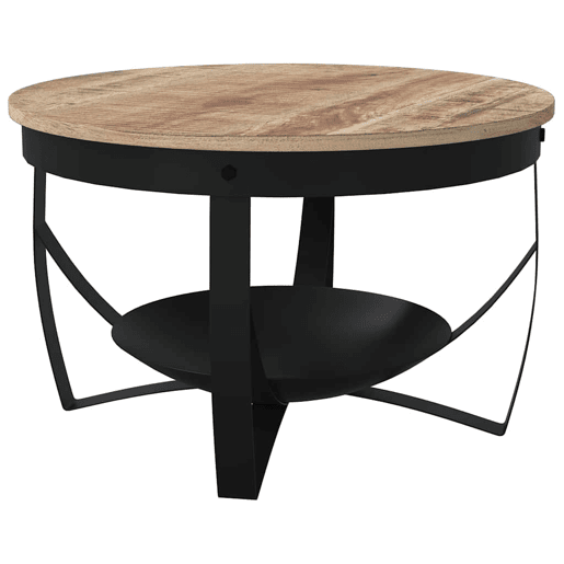 Mesa de Centro, Mesa baixa, Ø68x43 cm madeira de mangueira áspera