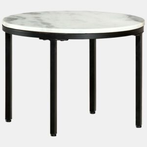 Mesa de Centro, Mesa baixa, Ø50 cm mármore genuína maciça branco e preto