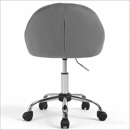 Cadeira de escritório - encosto alto, ergonómica, estofada, para secretária e maquilhagem - cinzento escuro Cadeira de escritório - encosto alto, ergonómica, estofada, para secretária e maquilhagem - cinzento escuro