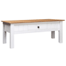 Mesa de Centro, Mesa baixa, 100x60x45 cm pinho maciço Panama branco