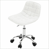 Cadeira de escritório 43x43x67,5 cm - confortável, multifuncional, estilo lounge e maquilhagem - Branco