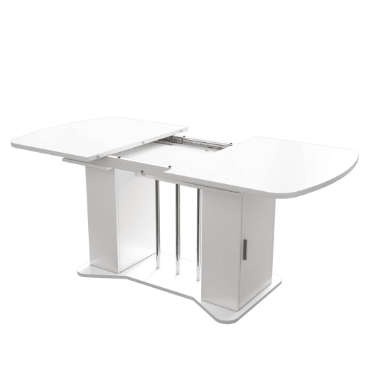 Mesa de jantar extensível retangular 120-160máx cm de mdf,branco Mesa de jantar extensível retangular 120-160máx cm de mdf,branco