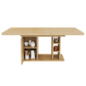 Mesa de jantar extensível retangular 140-180máx cm de mdf,natural