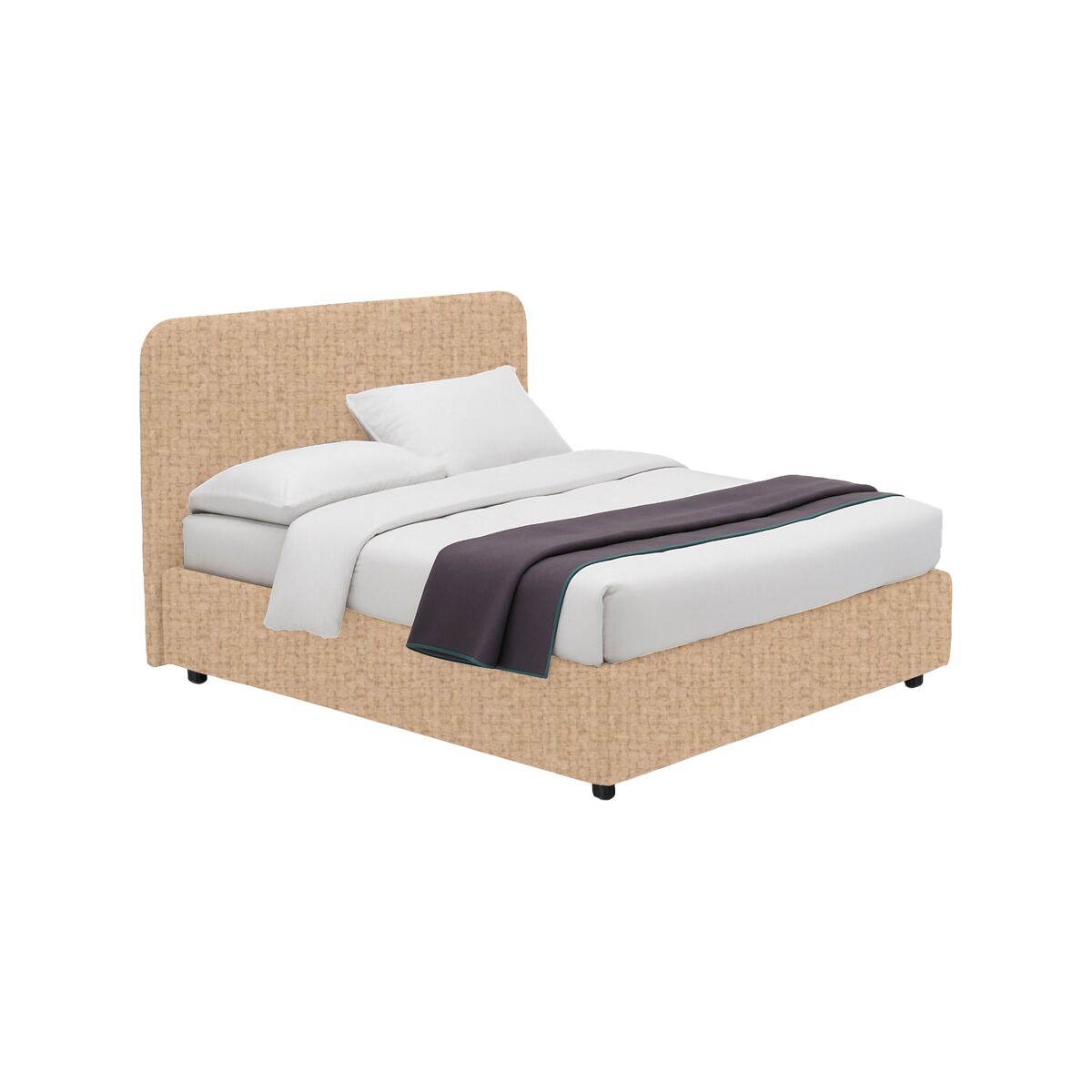 Cama Individual Desenfundable de Tela 206x107 Beige
