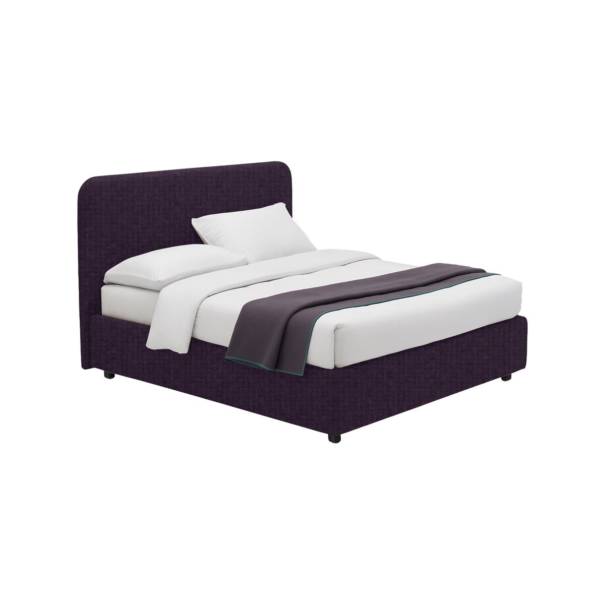 Cama Individual Desenfundable de Tela 206x107 Berenjena