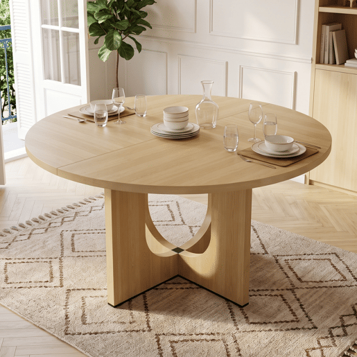 Mesa de jantar fixa redonda 120 cm de mdf,carvalho Mesa de jantar fixa redonda 120 cm de mdf,carvalho