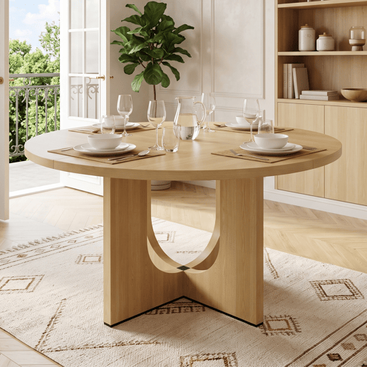 Mesa de jantar fixa redonda 120 cm de mdf,carvalho Mesa de jantar fixa redonda 120 cm de mdf,carvalho