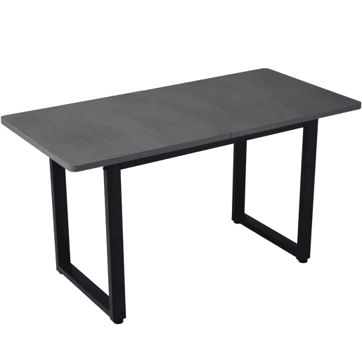 Mesa de jantar fixa retangular 140 cm de painel de partÃculas,cinza+preto Mesa de jantar fixa retangular 140 cm de painel de partÃculas,cinza+preto