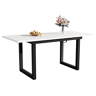 Mesa de jantar extensível retangular 140-180máx cm de mdf,branco