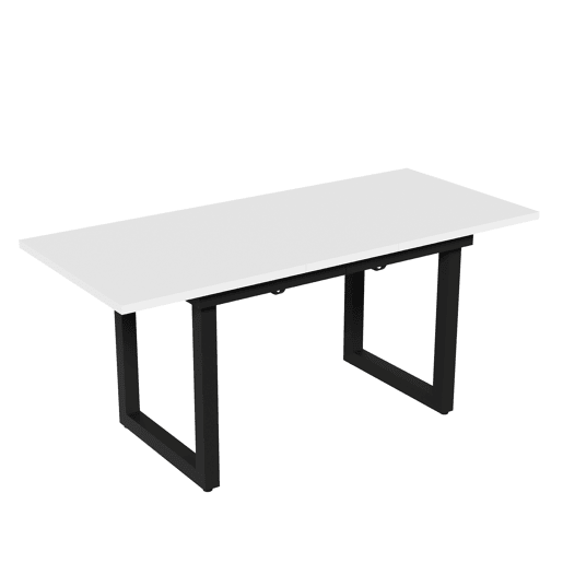 Mesa de jantar extensível retangular 140-180máx cm de mdf,branco