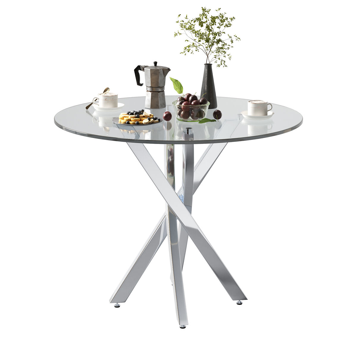Mesa de comedor fija redonda