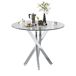 Mesa de comedor fija redonda Mesa de comedor fija redonda Plateado