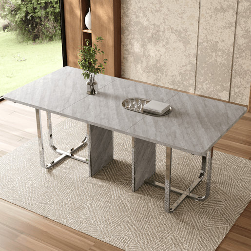 Mesa de jantar fixa retangular 180 cm de mdf,cinza Mesa de jantar fixa retangular 180 cm de mdf,cinza
