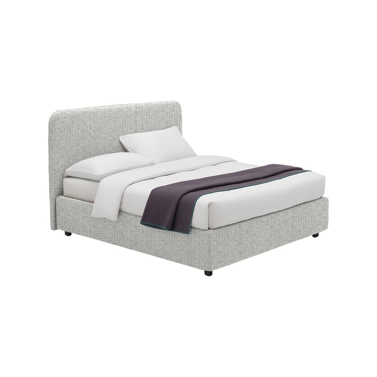 Cama Individual Desenfundable de Tela 206x107 Gris Claro
